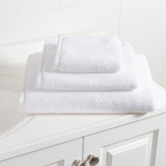 Signature Banded White/White Towel