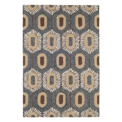 Stowe Hand Micro Hooked Wool Rug | Blue