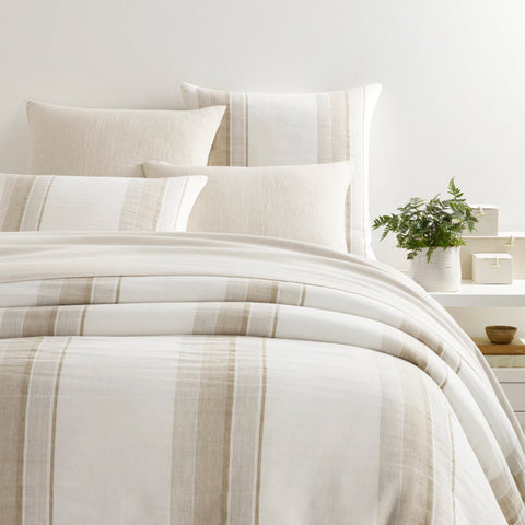 Napa Stripe Linen Natural Duvet Cover