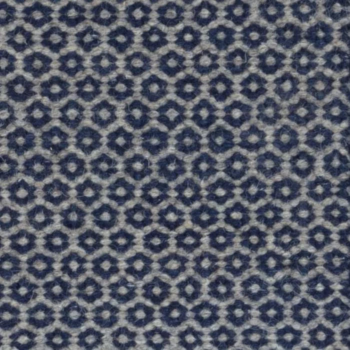 Honeycomb Handwoven Wool Custom Rug Swatch | Indigo/Grey