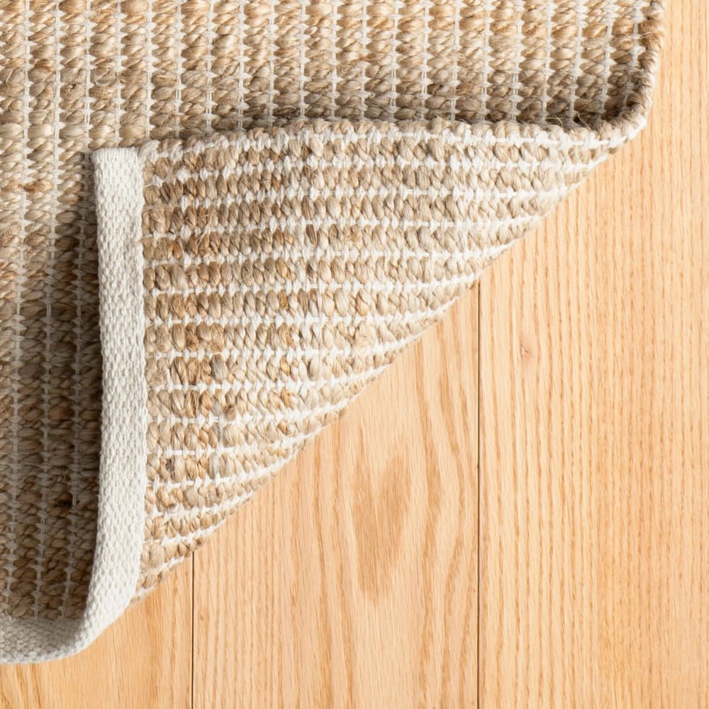 Gridwork Handwoven Jute Rug | Ivory
