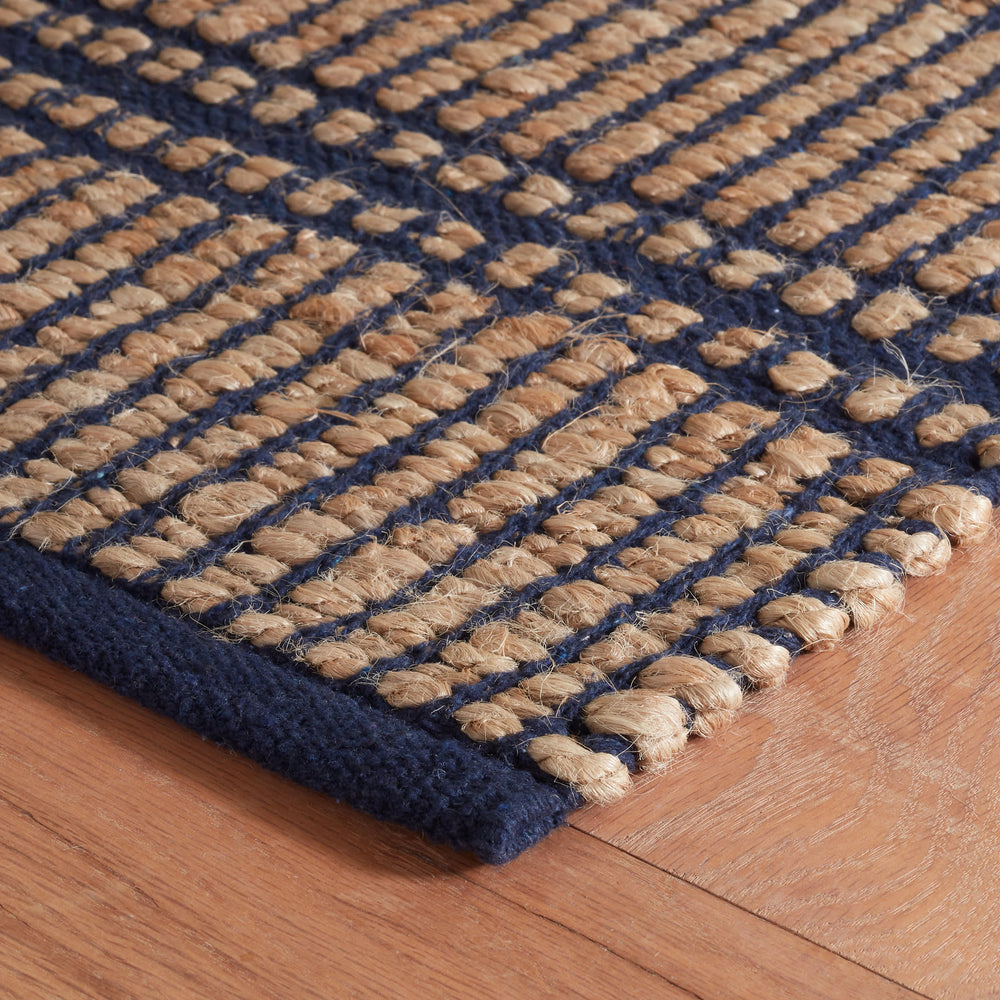 Arbor Handwoven Jute Rug | Navy