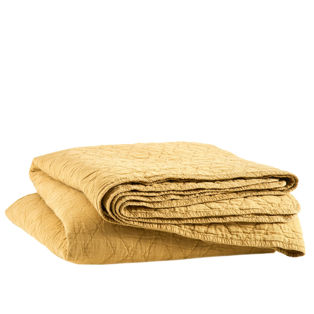 Birdie Quilted Coverlet | Gold