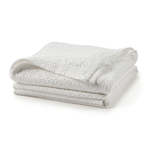 Intaglio Matelasse Coverlet | White