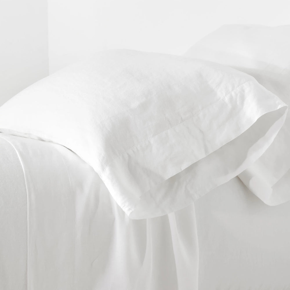 Lush Linen Pillowcases | White