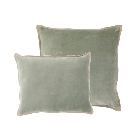 Gehry Velvet/Linen Desert Sage Decorative Pillow Cover