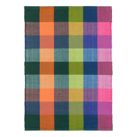 Happy Plaid Handwoven Indoor/Outdoor Rug | Multi