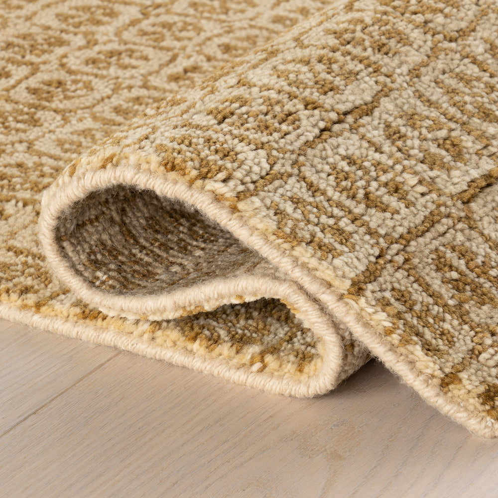 Tullie Hand Knotted Wool Rug Swatch | Ochre