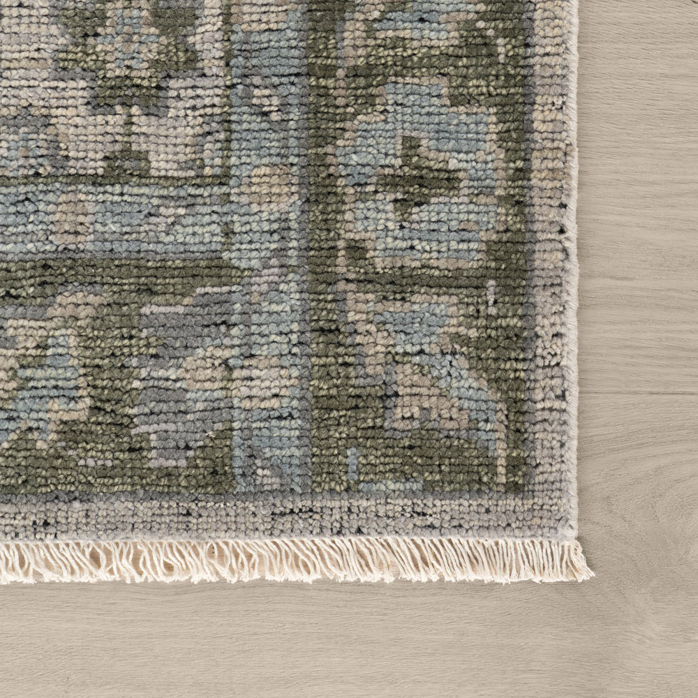 McGuire Hand Knotted Wool-Blend Rug | Mineral Green