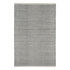 Herringbone Handwoven Cotton Rug | Swedish Blue