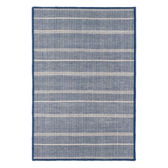 Samson Navy Handwoven Indoor/Outdoor Custom Rug