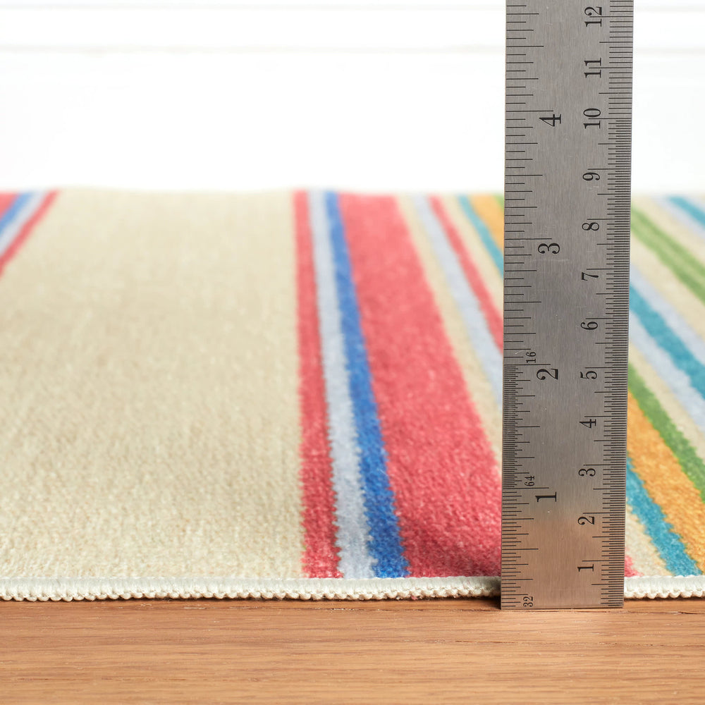 Cady Stripe Machine Washable Rug | Multi