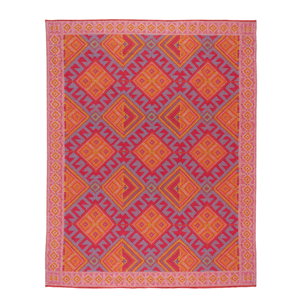 Valencia Kilim Handwoven Indoor/Outdoor Rug | Spice