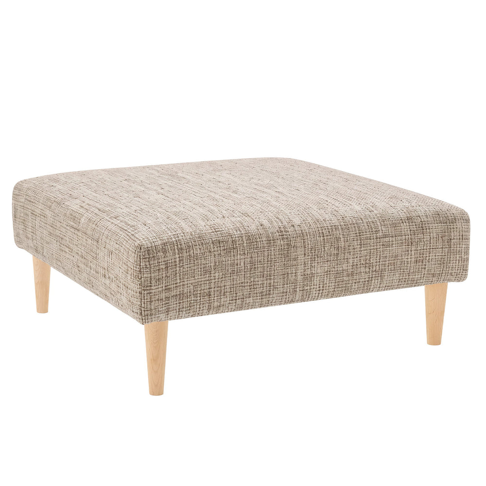 Marled Rug Ottoman | Brown