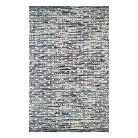 Hobnail Blue Handwoven Performance Rug