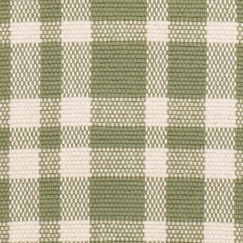 Tattersall Handwoven Cotton Rug Swatch | Sage