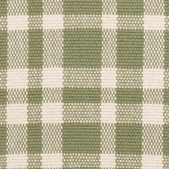 Tattersall Sage Handwoven Cotton Rug Swatch