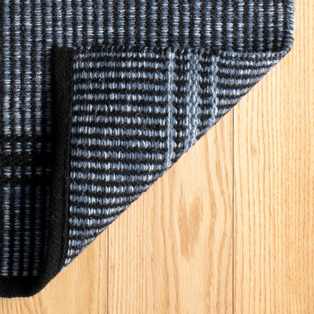 Malta Handwoven Wool Rug | Navy