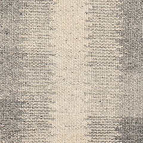 Ronan Ikat Grey Handwoven Wool Rug Swatch