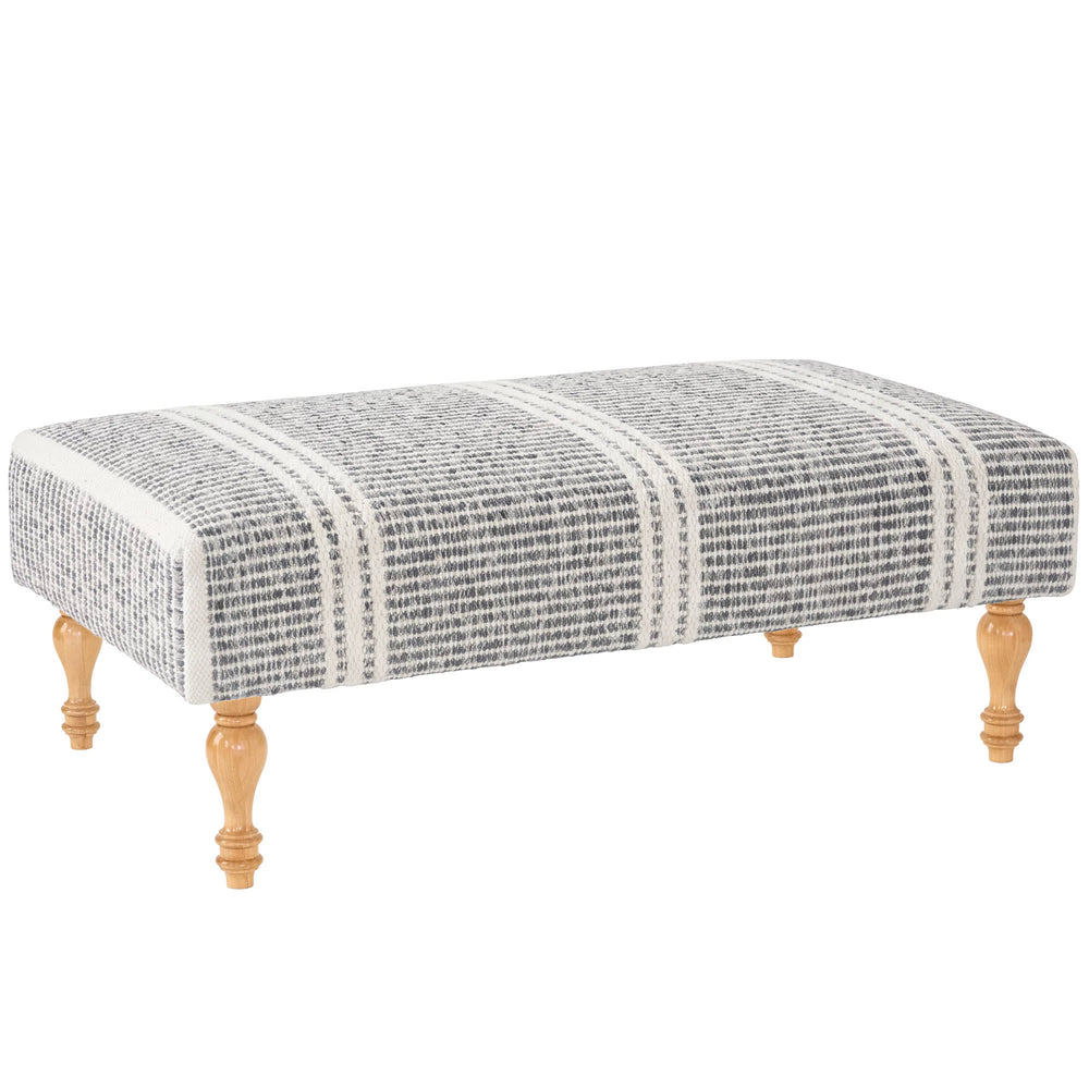 Malta Rug Ottoman | Grey