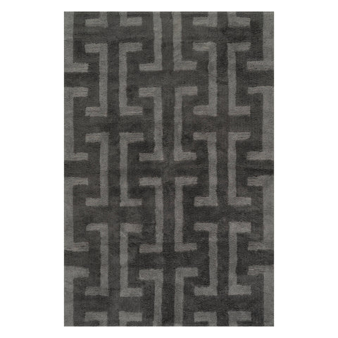 Camelle Modern Geometric Cotton Rug | Grey