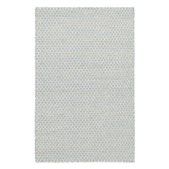 Honeycomb Handwoven Wool Rug | French Blue/Ivory
