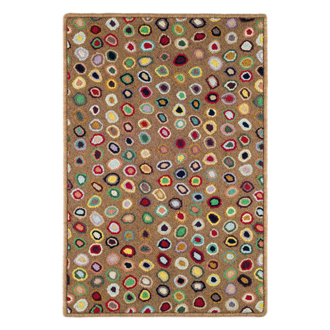 Cat's Paw Hand Micro Hooked Wool Custom Rug | Brown