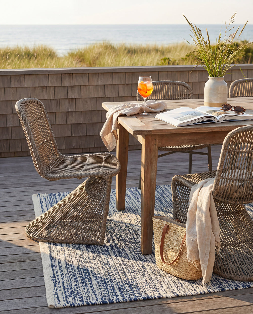 Tideline Handwoven Indoor/Outdoor Rug | Navy