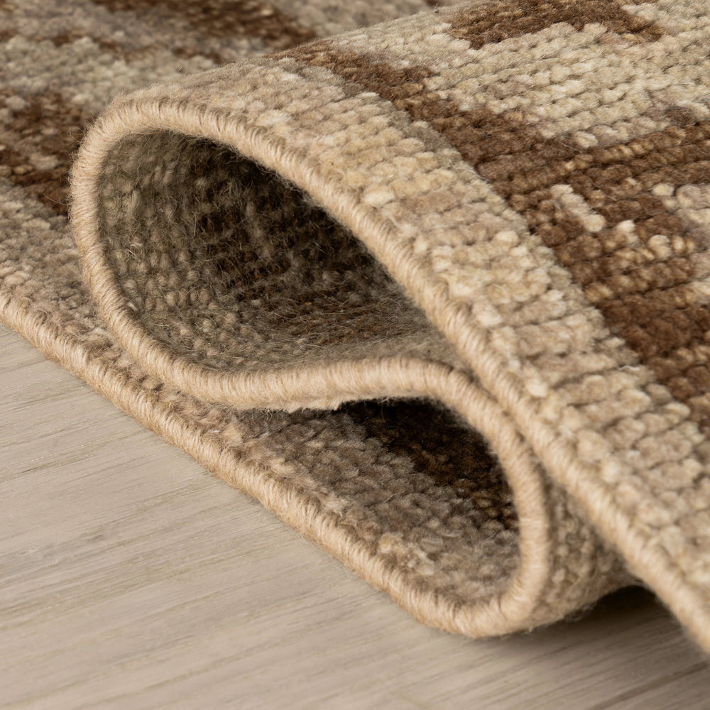 McGuire Hand Knotted Wool-Blend Rug | Sepia Brown