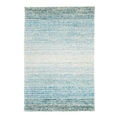 Sky Moon Handwoven Cotton/Viscose Rug | Blue
