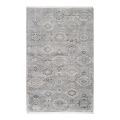 Lila Grey Hand Knotted Wool Rug