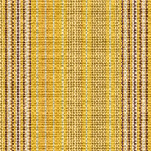 Sunflower Ticking Yellow Machine Washable Rug Swatch