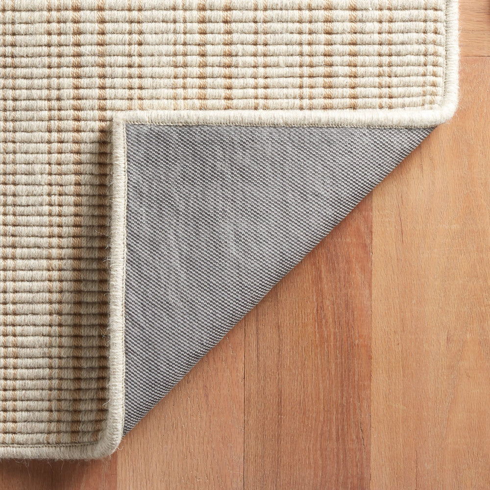 Warren Ticking Gold Woven Wool Custom Rug | Gold