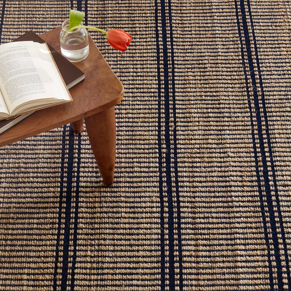 Arbor Handwoven Jute Rug | Navy