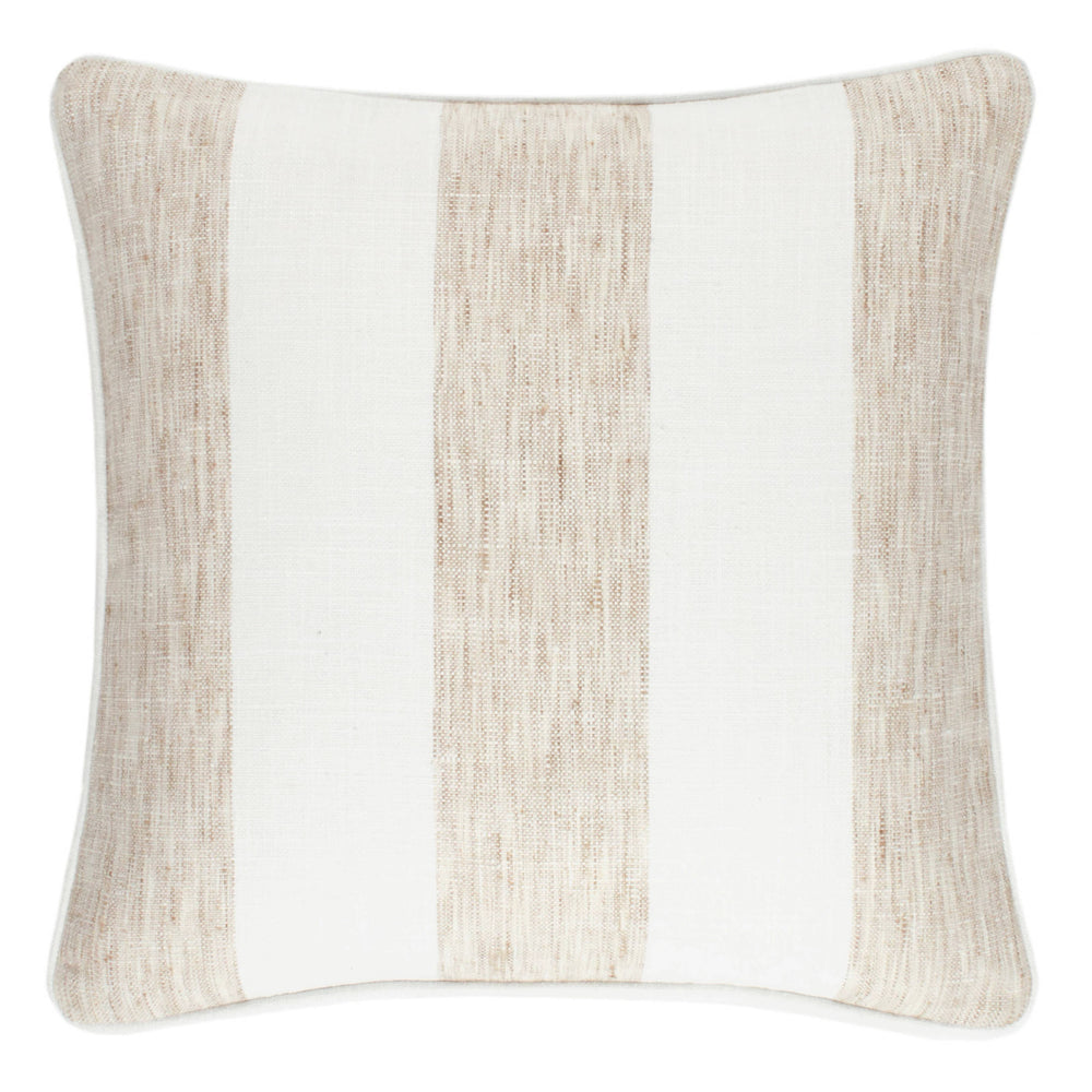 Awning Stripe Indoor/Outdoor Decorative Pillow Cover | Natural