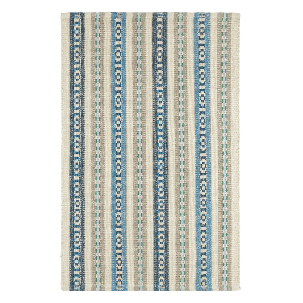 Long Slade Handwoven Cotton Rug | Indigo