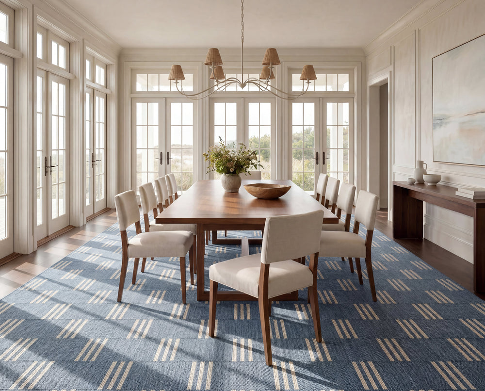 Ondine Coastal Indoor/Outdoor Custom Rug | Blue