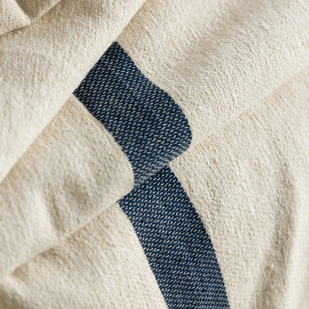 Magnolia Stripe Blanket | Navy