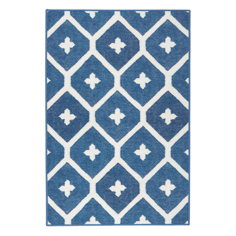 Elizabeth Machine Washable Rug | Navy
