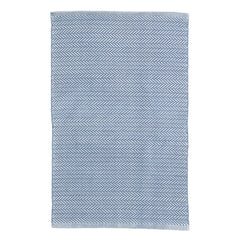 Herringbone Denim/Ivory Handwoven Indoor/Outdoor Rug