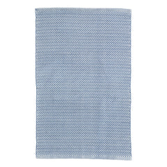 Herringbone Handwoven Indoor/Outdoor Rug | Denim/Ivory