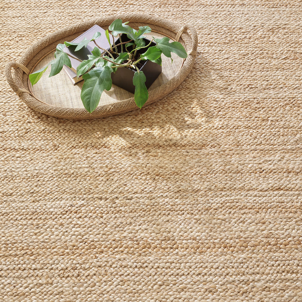 Collins Braided Woven Jute Custom Rug | Natural
