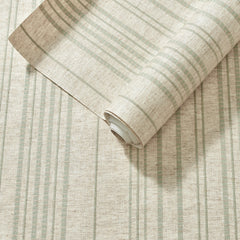 Mia Stripe Desert Sage Wallpaper Swatch