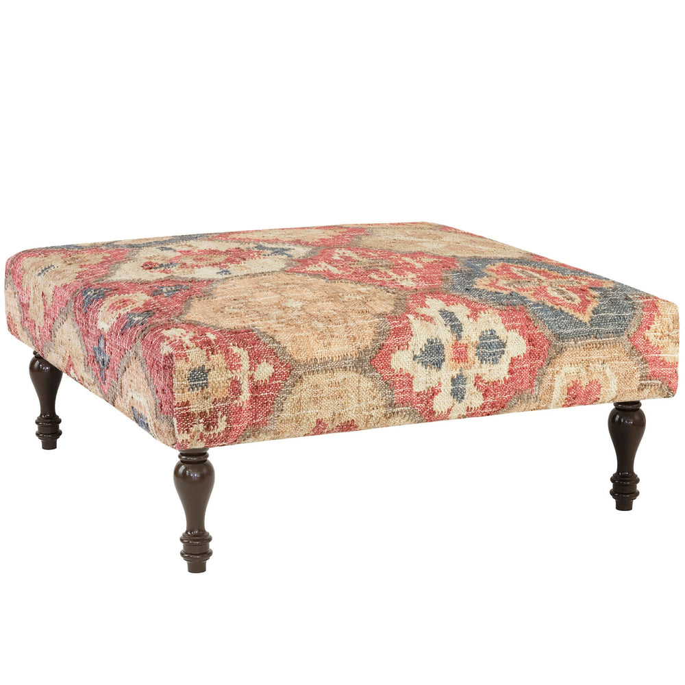 Pali Custom Rug Ottoman | Multi