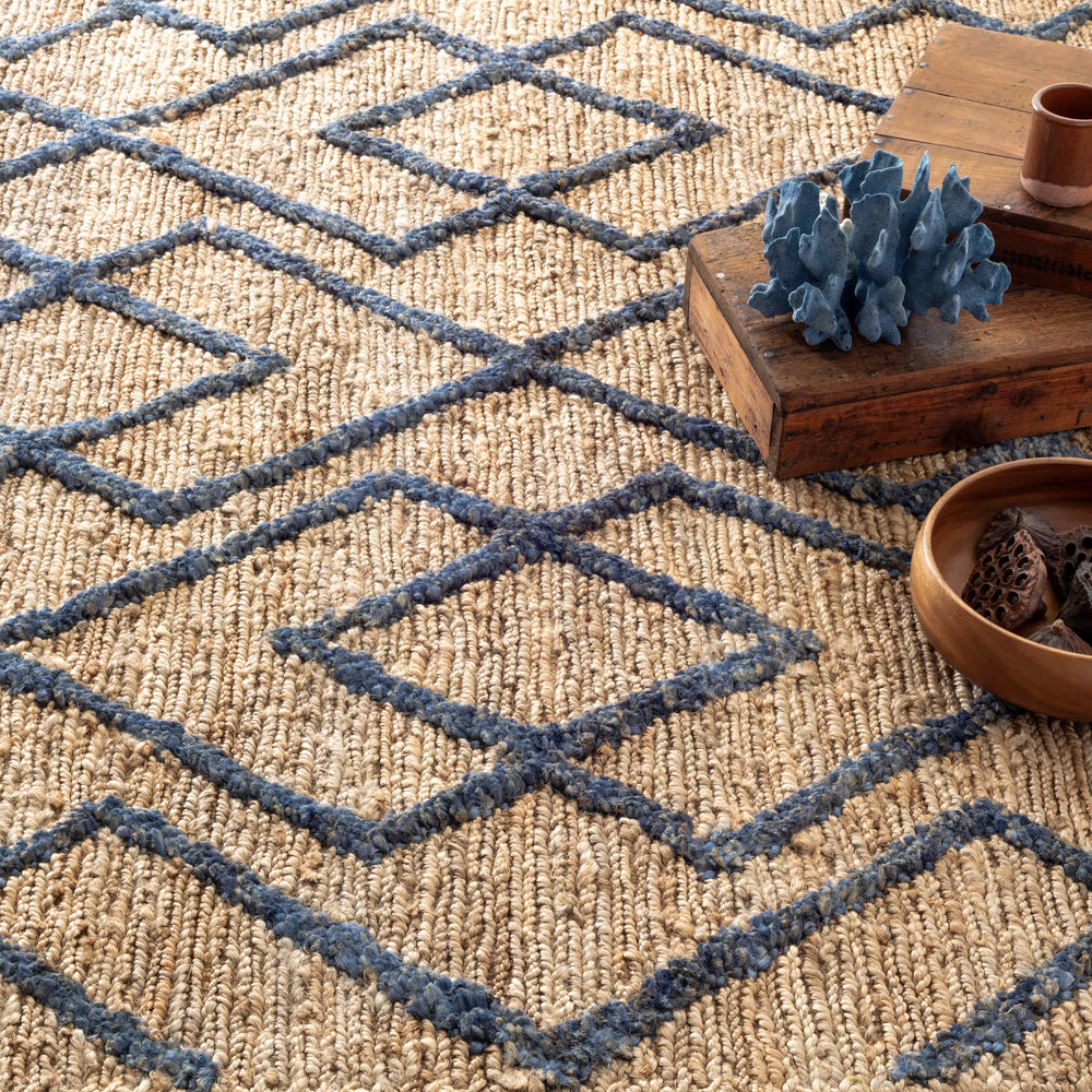 Marco Jute Soumak Handwoven Rug | Navy