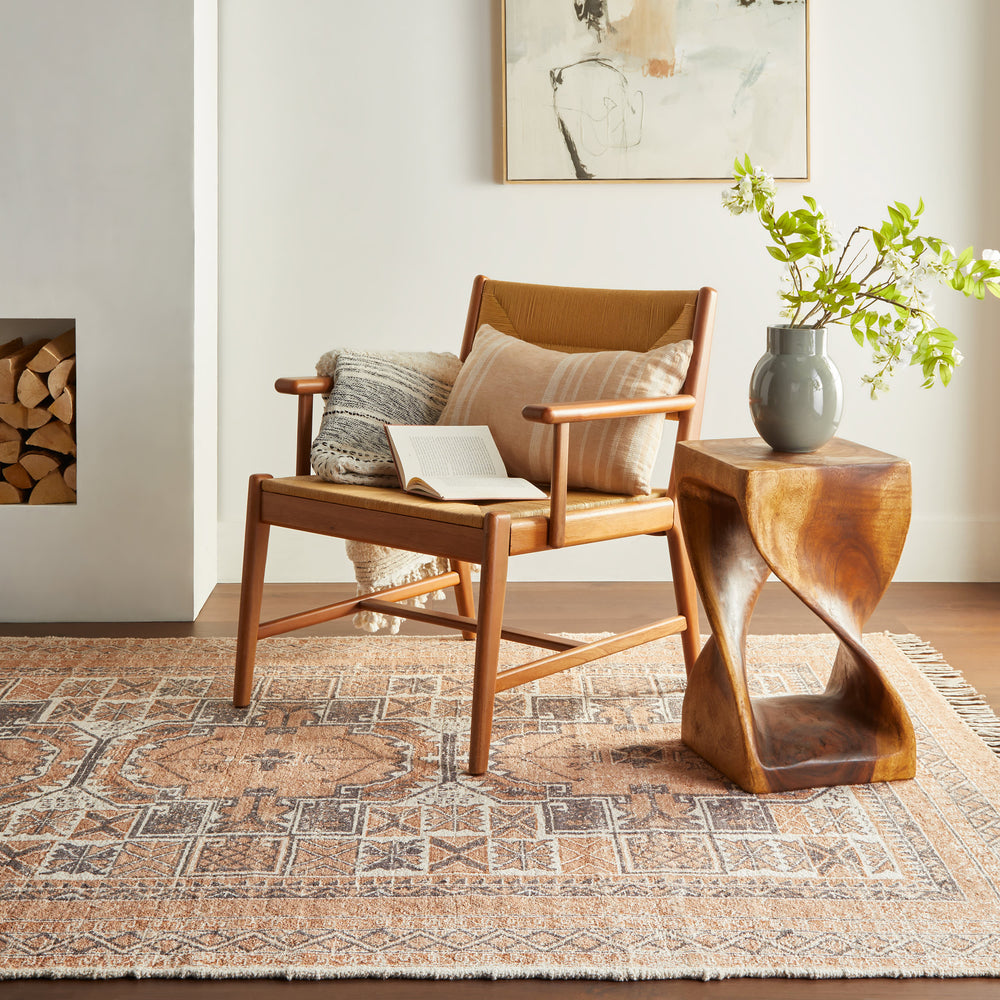 Ardin Vintage Handmade Cotton Rug | Brown