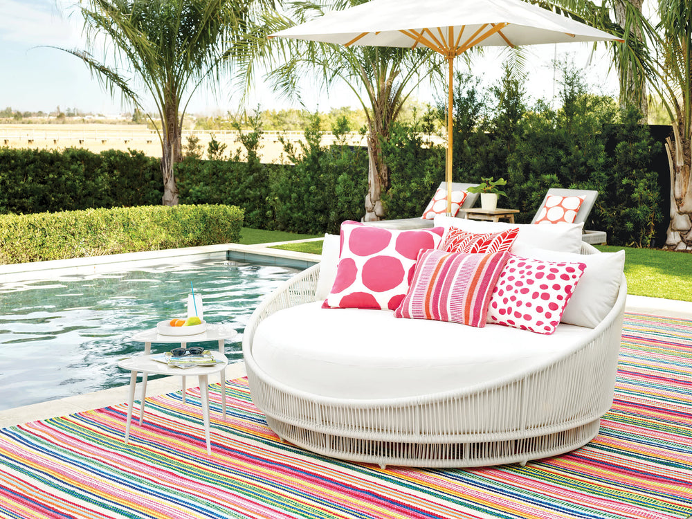Always Greener Indoor/Outdoor Decorative Pillow Cover | Pink/Orange