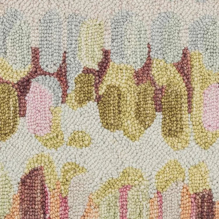 Paint Chip Hand Micro Hooked Wool Rug Swatch | Pastel