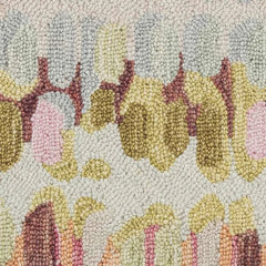 Paint Chip Pastel Hand Micro Hooked Wool Rug Swatch