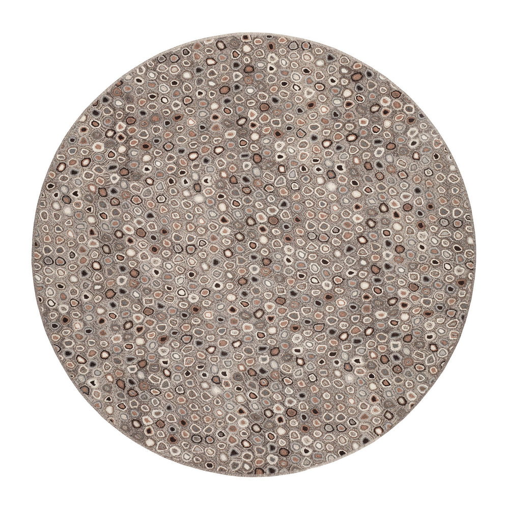 Cat's Paw Hand Micro Hooked Wool Custom Rug | Grey